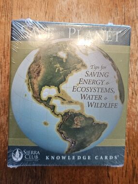 SAVE THE PLANET Sierra Club Knowledge Cards Tips for Saving Energy Ecosystem New